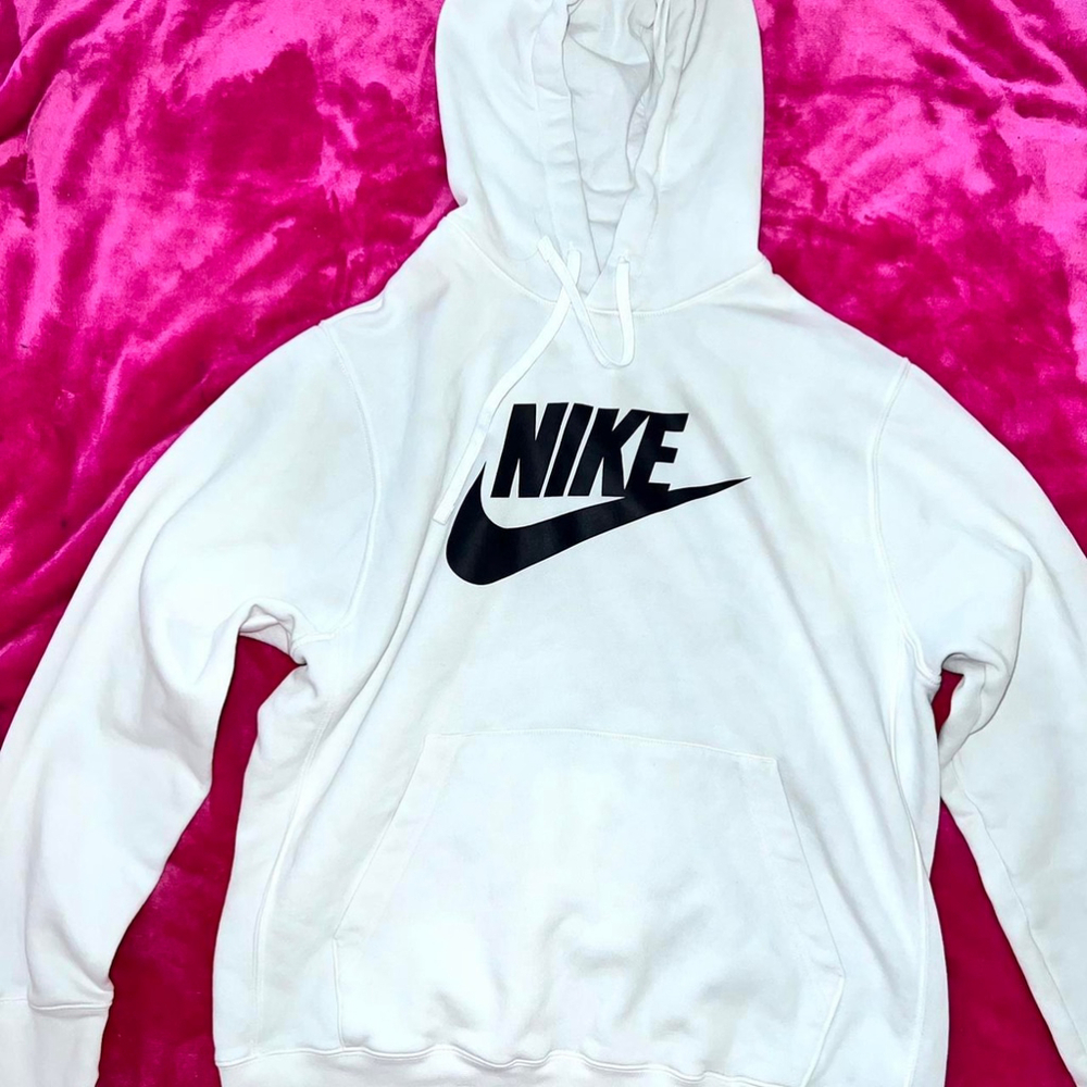 White Nike Logo Sweatshirt